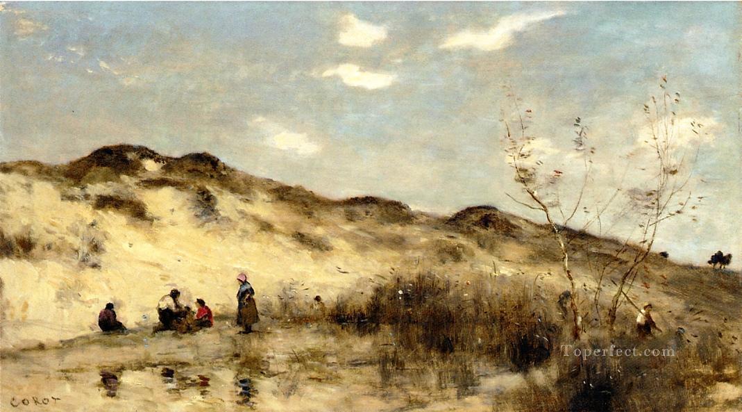 Una duna en Dunkerque al aire libre Romanticismo Jean Baptiste Camille Corot Pintura al óleo